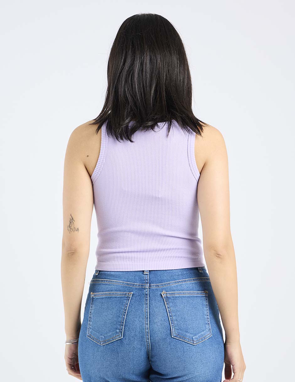 Top Non Stop cuello redondo tirante ancho