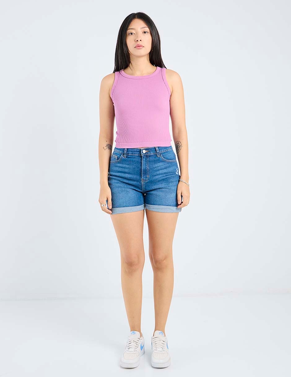 Top cuello redondo tirante ancho 5