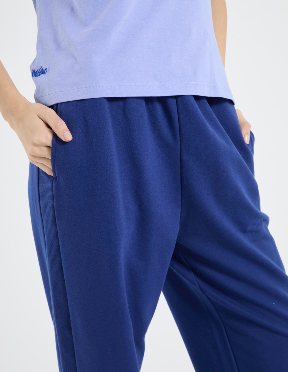 Pants regular con elástico para mujer 4