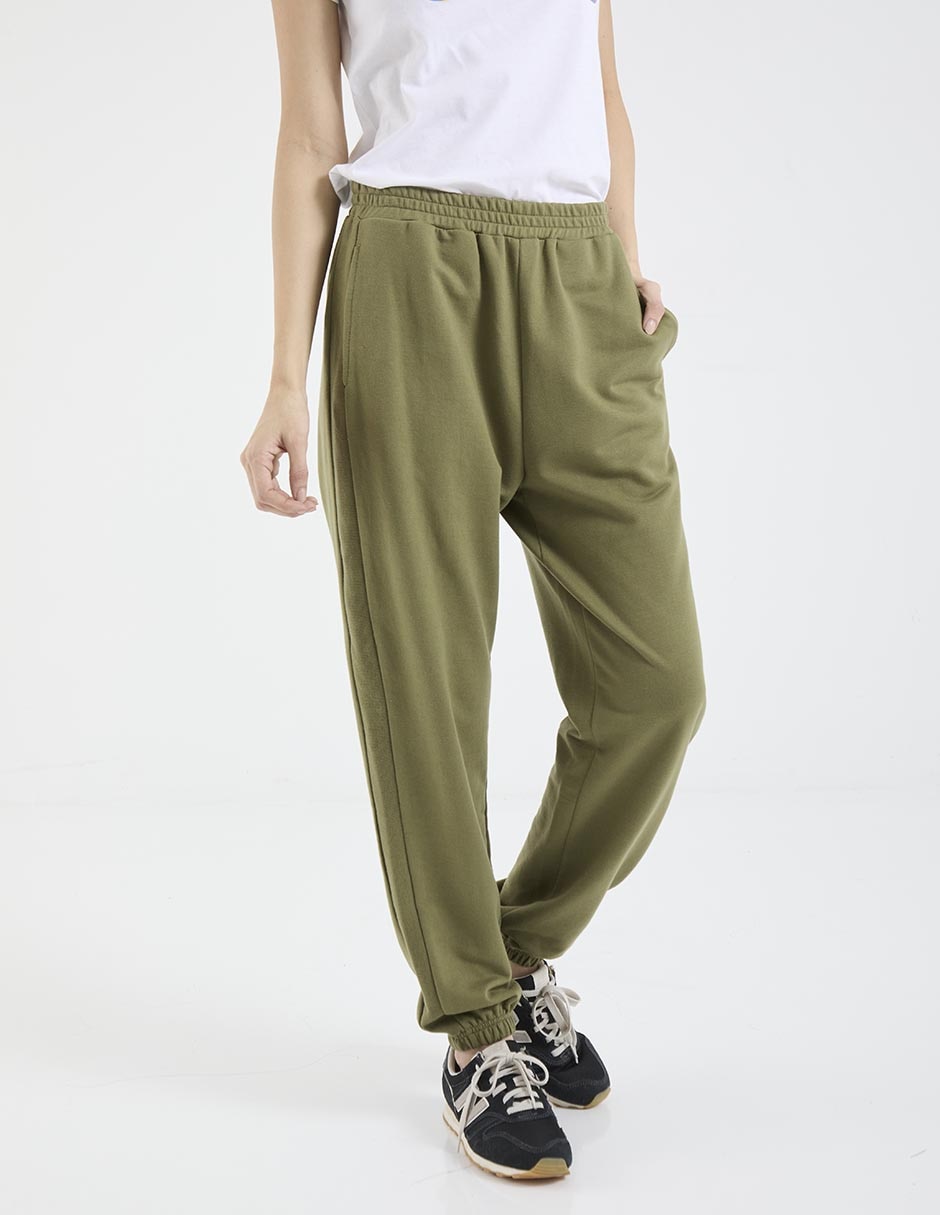 Pants regular con elástico para mujer Pants regular con elástico para mujer