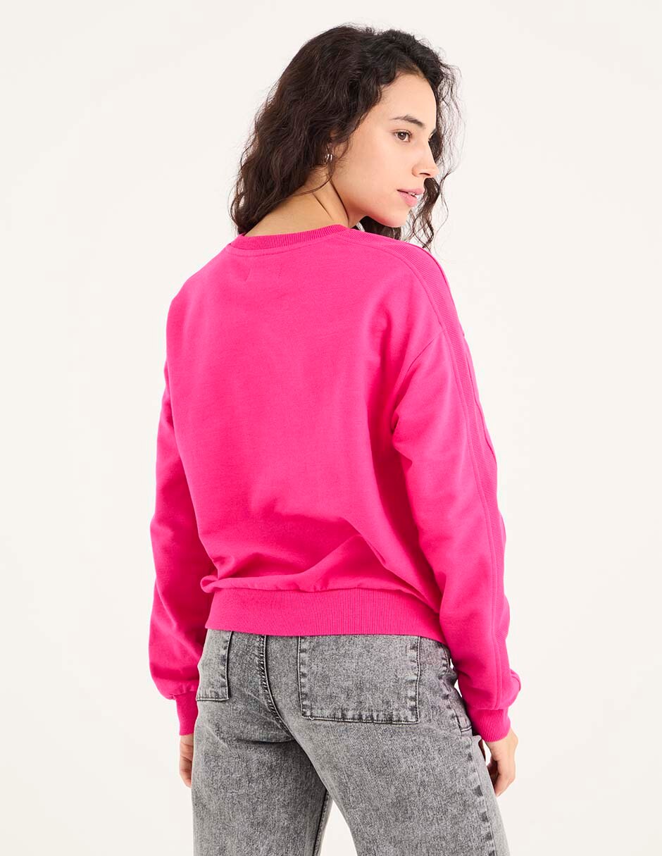 Sudadera con acanalado para mujer 2