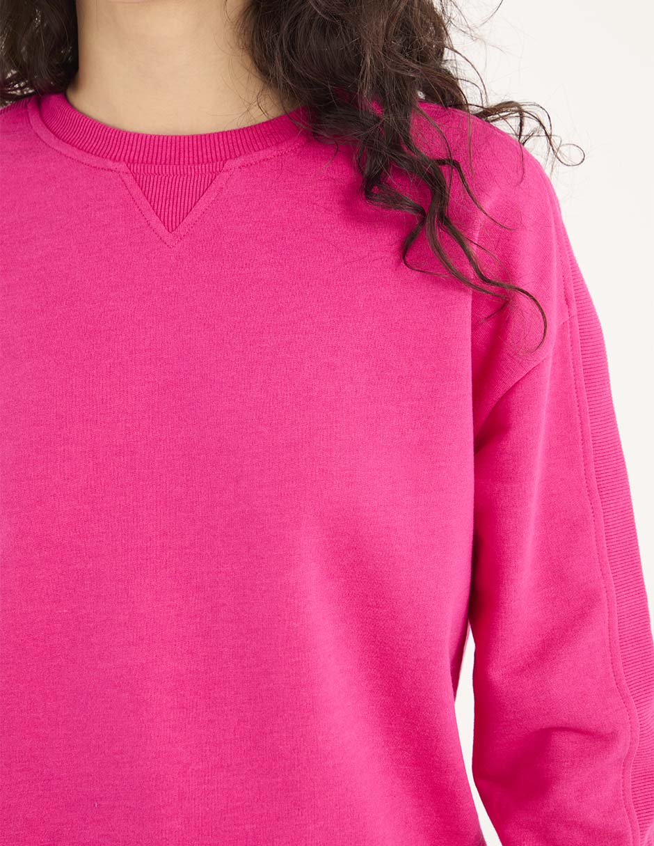 Sudadera con acanalado para mujer 4