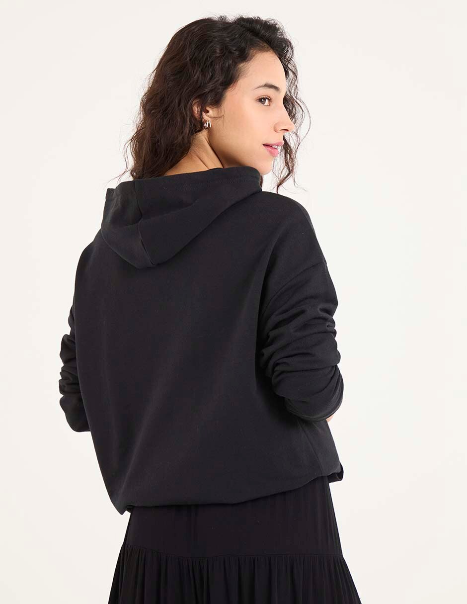 Sudadera con capucha y bolsa para mujer 5