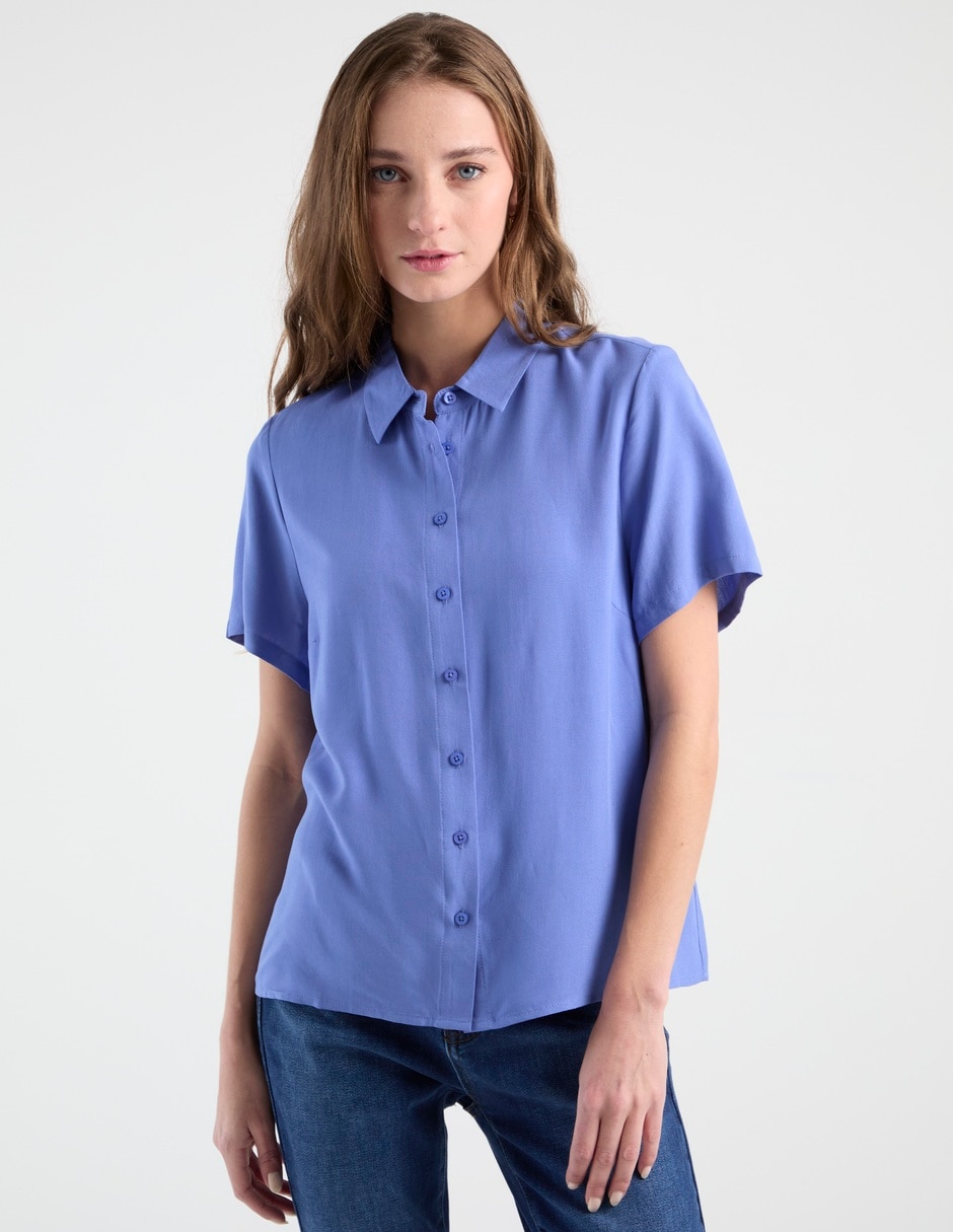 Blusa manga corta para mujer