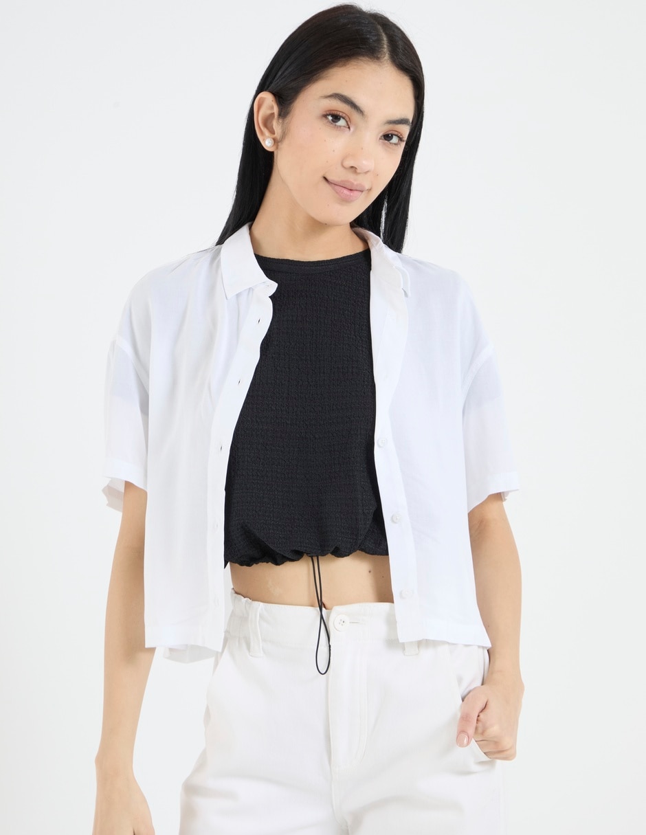 Blusa manga corta para mujer