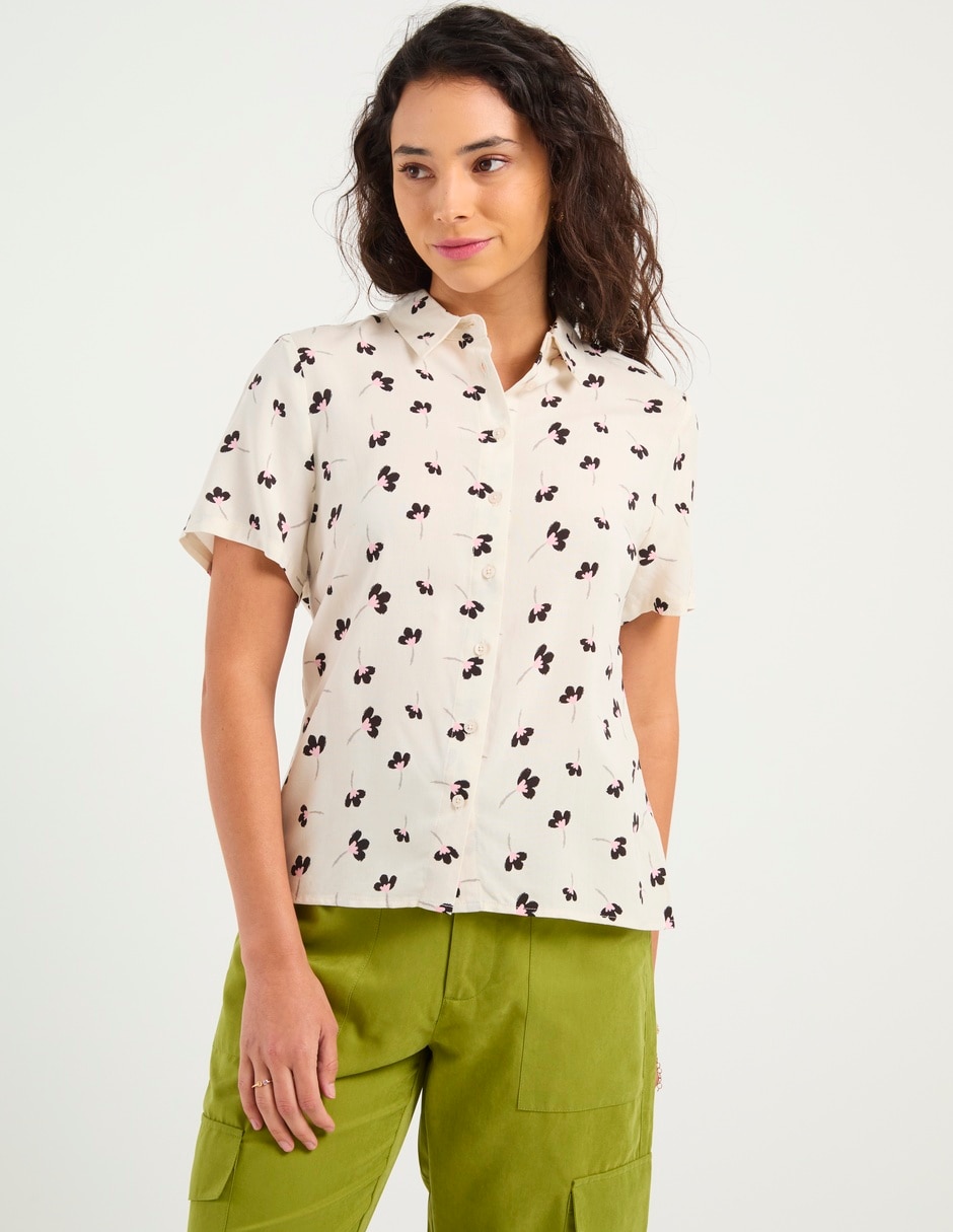 Blusa manga corta para mujer