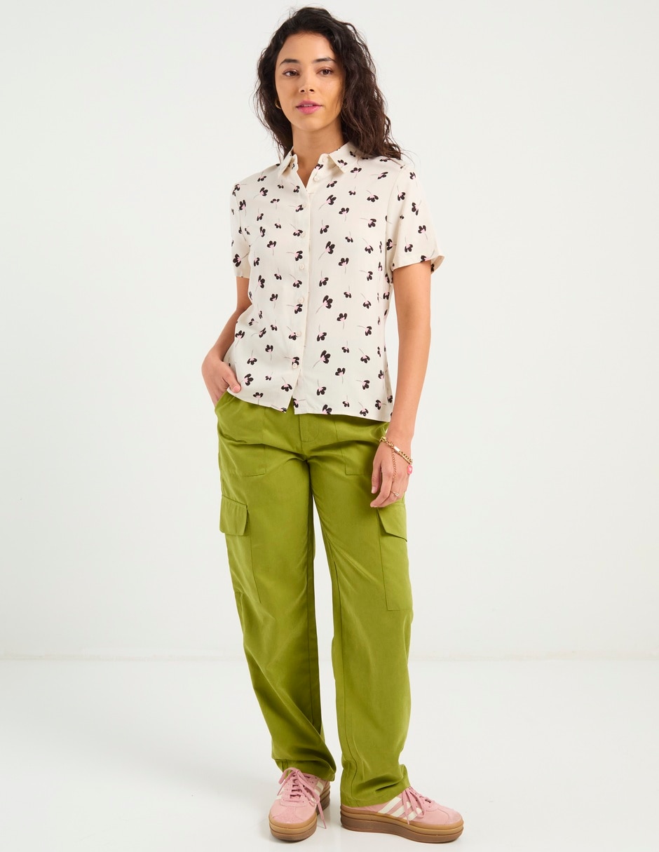 Blusa manga corta para mujer