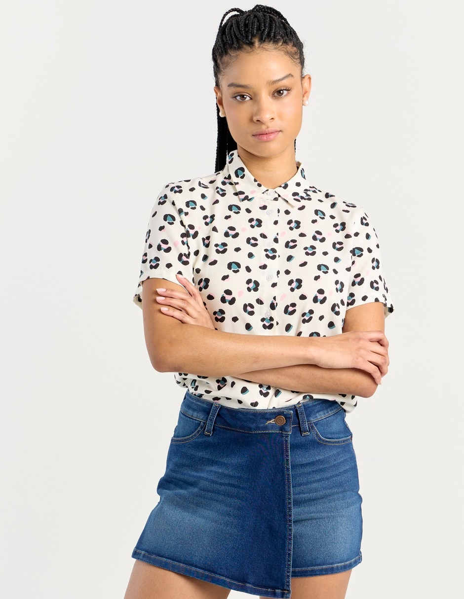 Blusa manga corta para mujer 8
