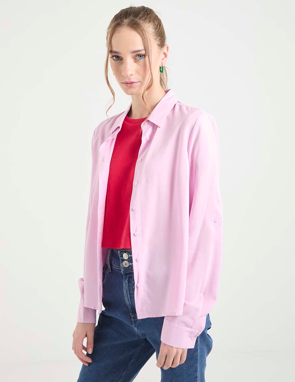 Blusa Camisera Manga Larga para mujer Blusa Camisera Manga Larga para mujer