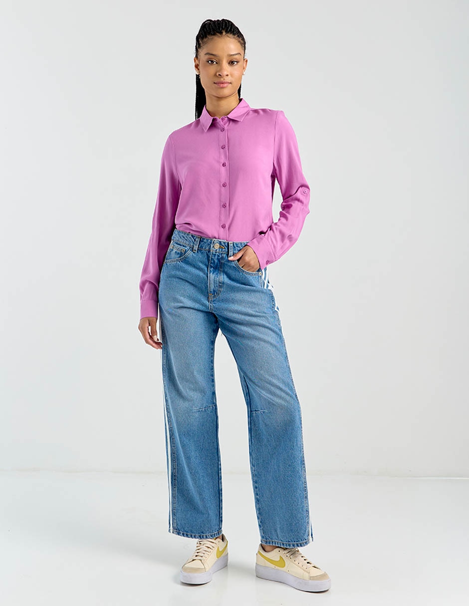 Blusa Petite Studio manga larga para mujer 5