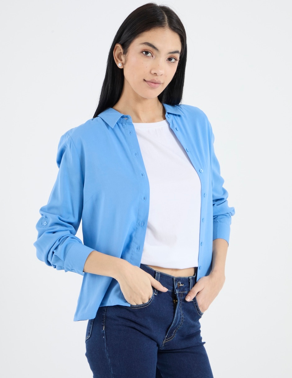 Blusa Petite Studio manga larga para mujer Blusa Petite Studio manga larga para mujer