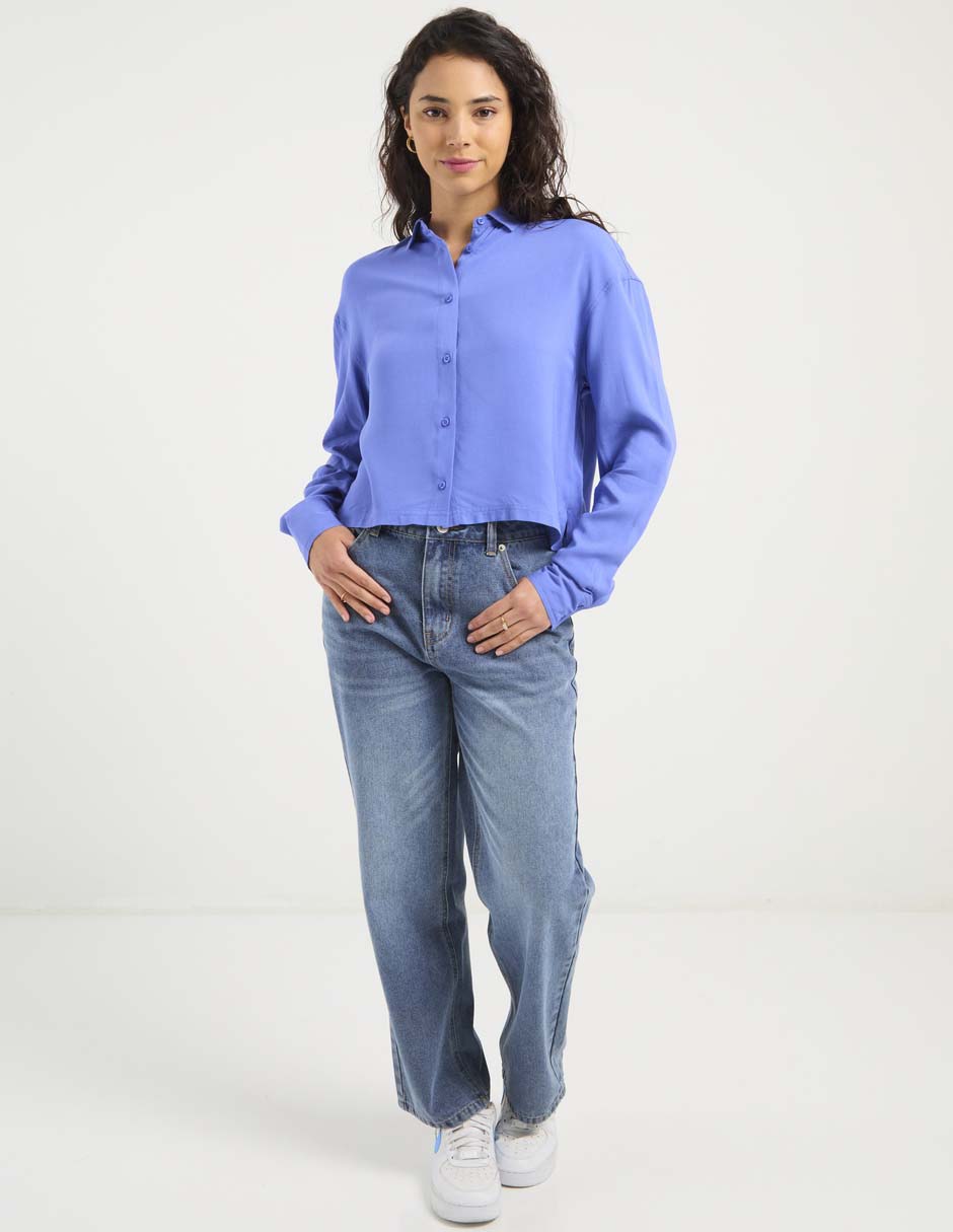 Blusa manga larga para mujer