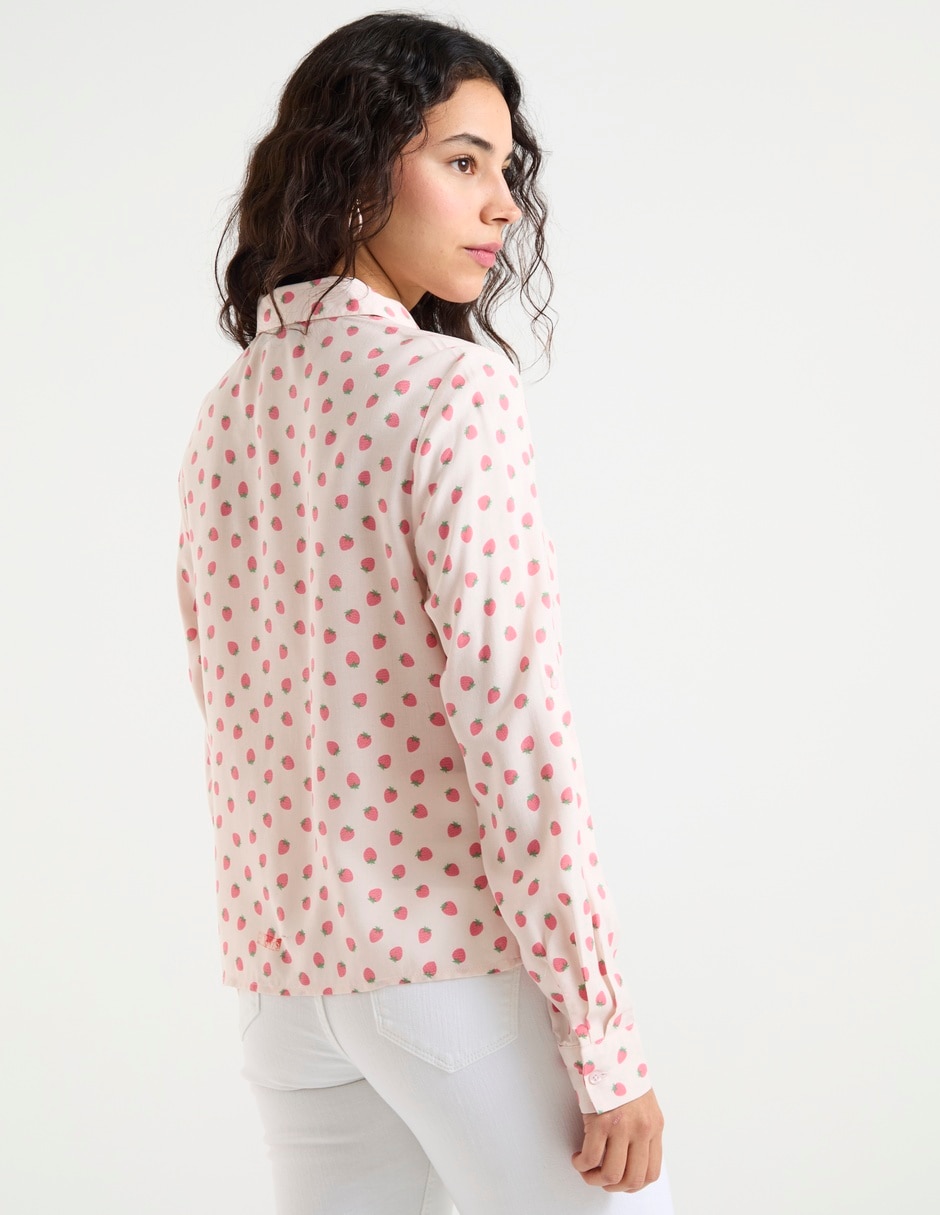 Blusa camisera manga larga para mujer 5