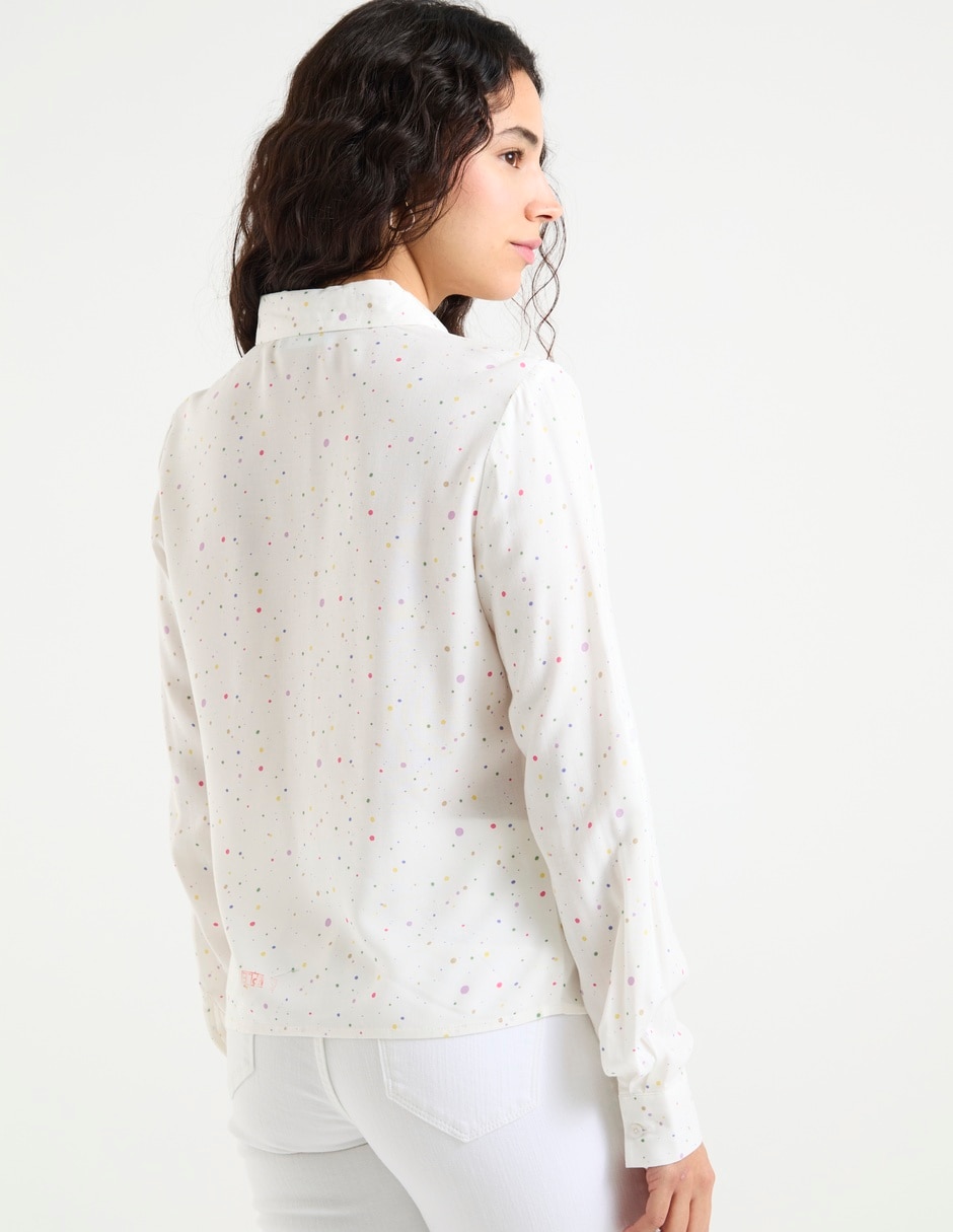 Blusa camisera manga larga para mujer 5