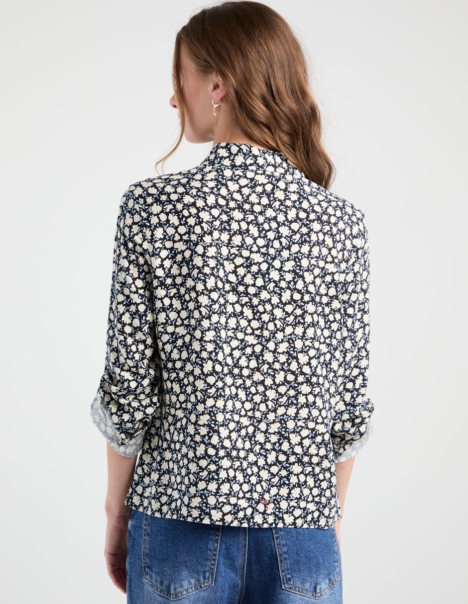 Blusa camisera manga larga para mujer 6