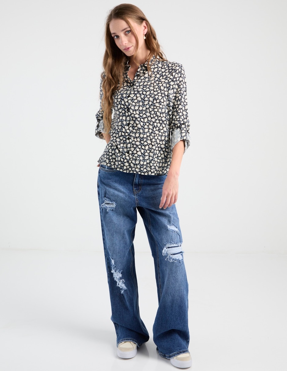 Blusa camisera manga larga para mujer 7