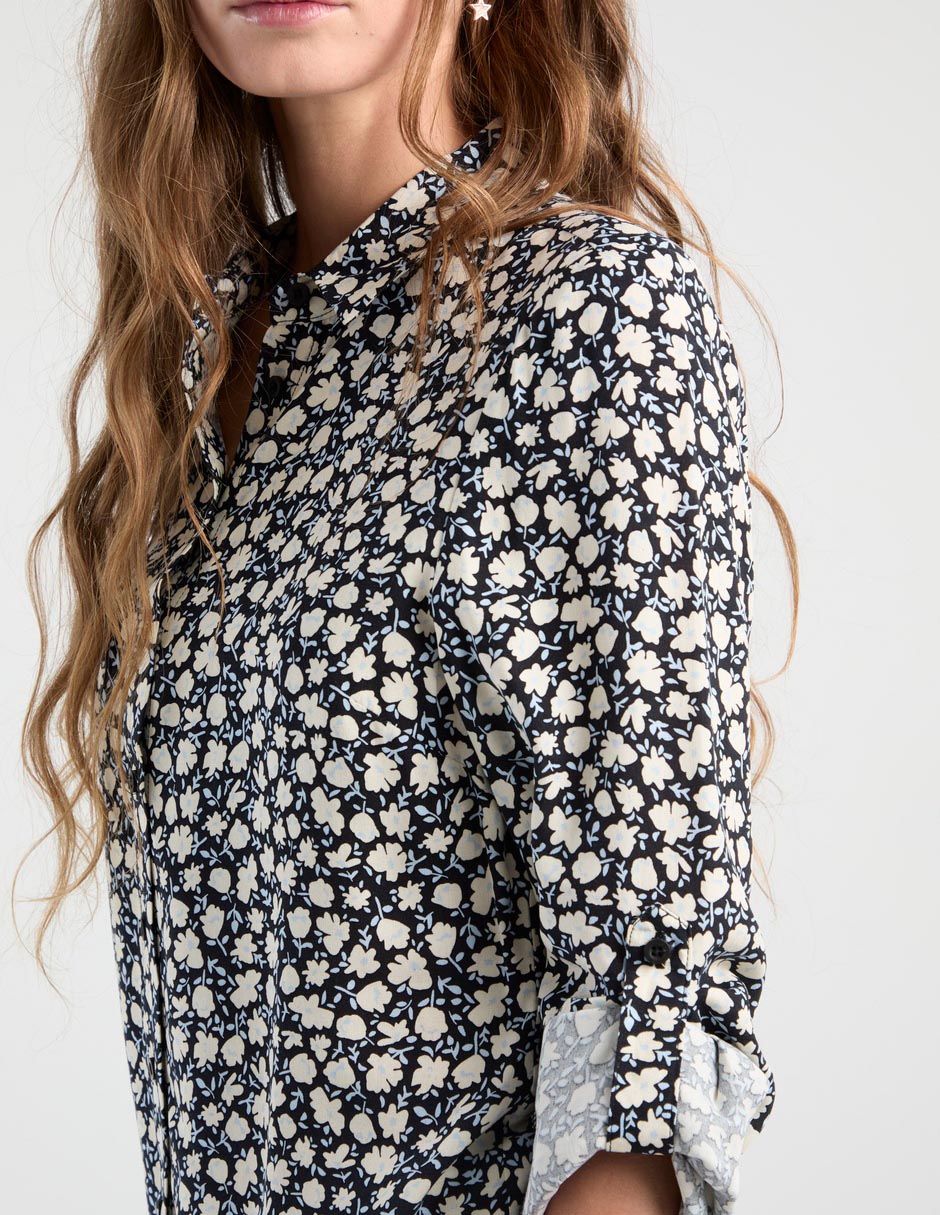 Blusa camisera manga larga para mujer 8