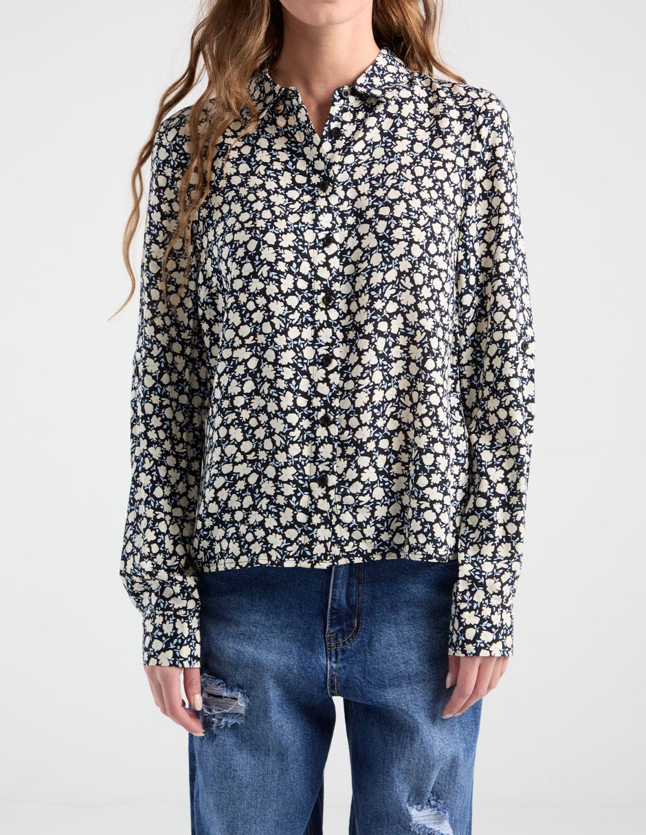 Blusa camisera manga larga para mujer 9