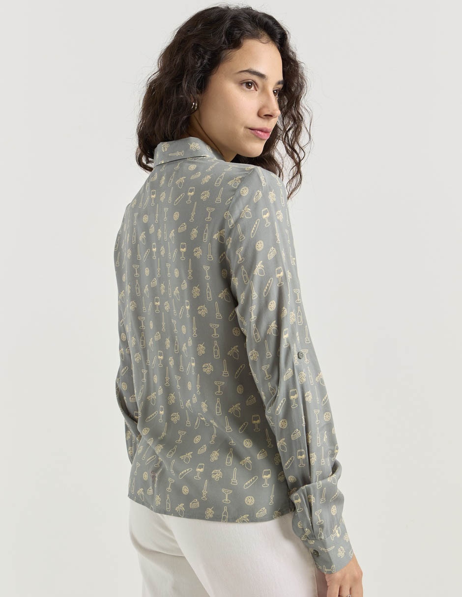 Blusa Petite Studio manga larga para mujer 5