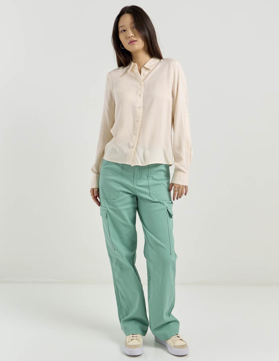 Blusa camisera manga larga para mujer 7