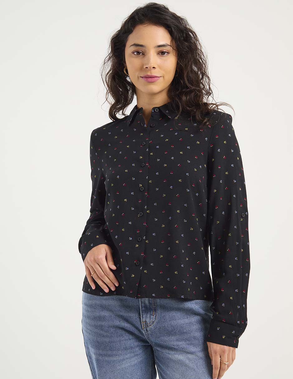 Blusa manga larga para mujer