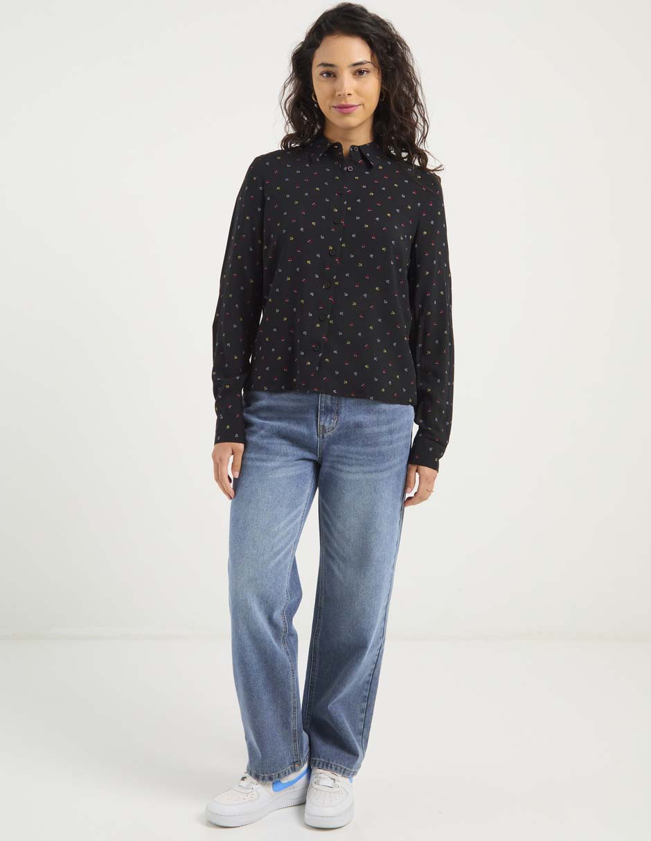 Blusa manga larga para mujer