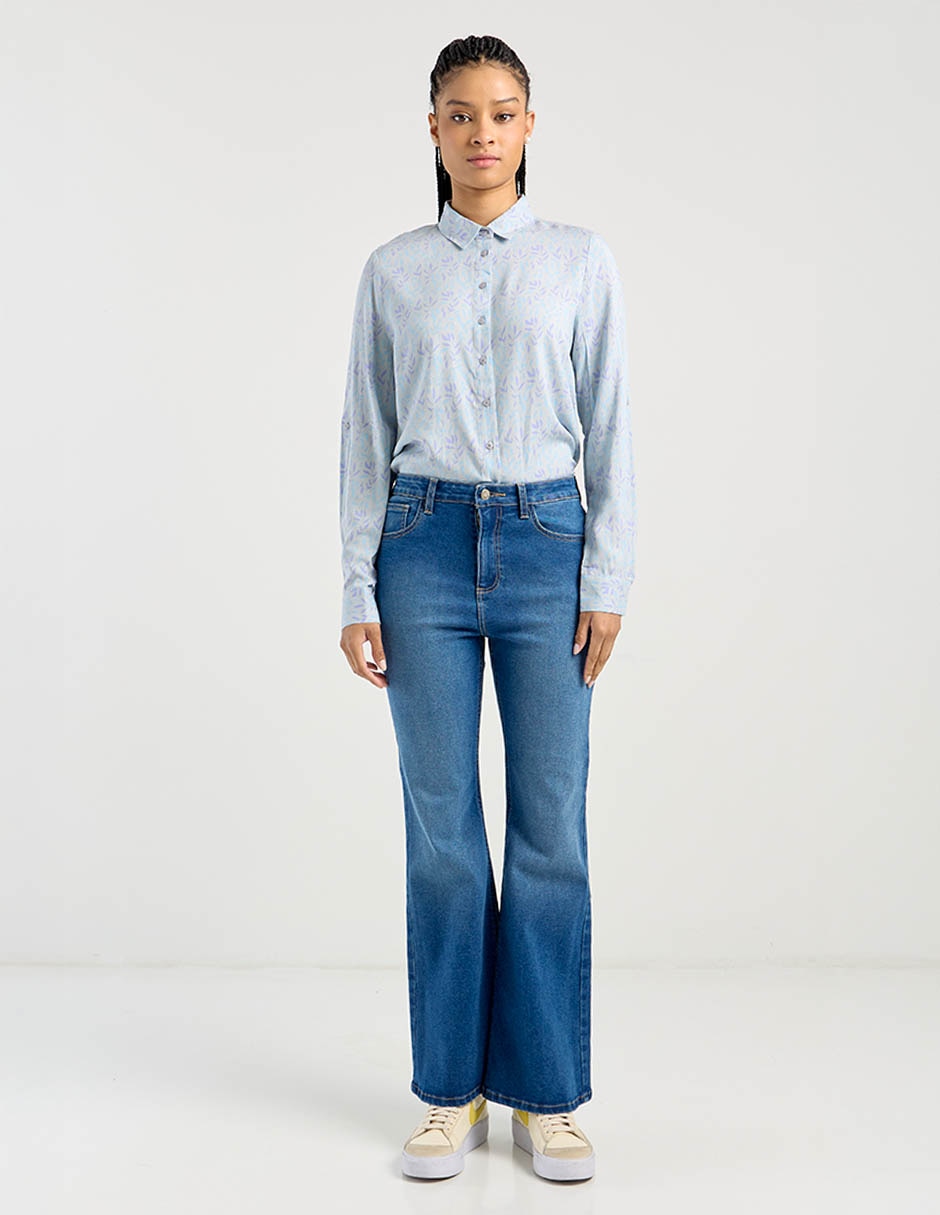 Blusa camisera manga larga para mujer 9