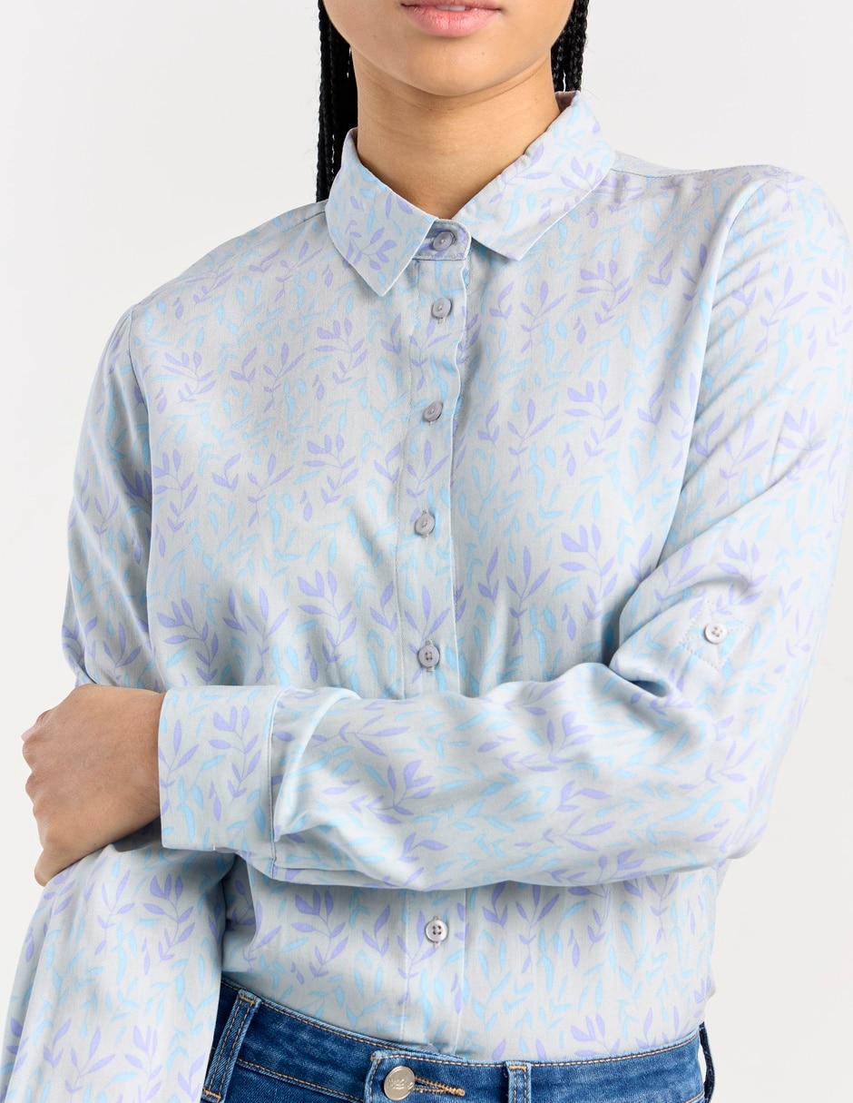 Blusa camisera manga larga para mujer 10