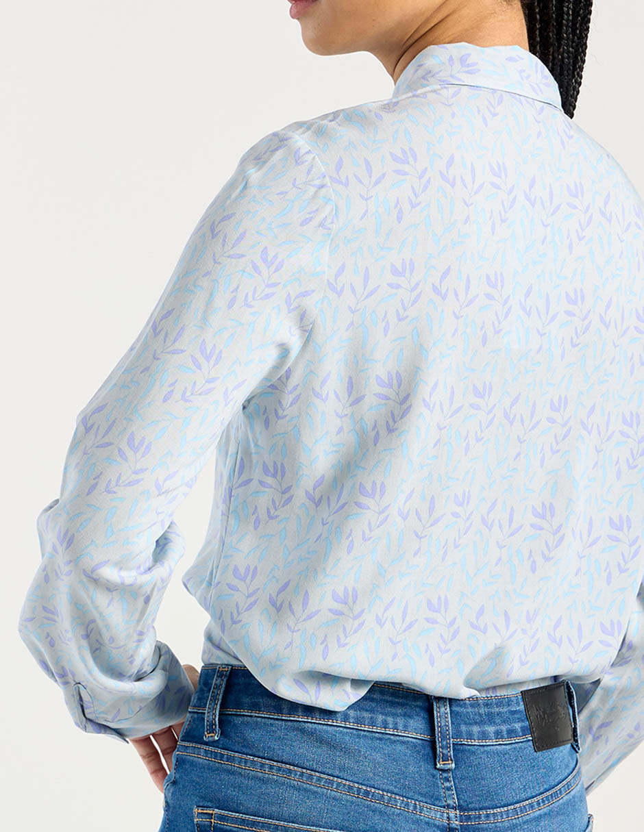 Blusa camisera manga larga para mujer 11