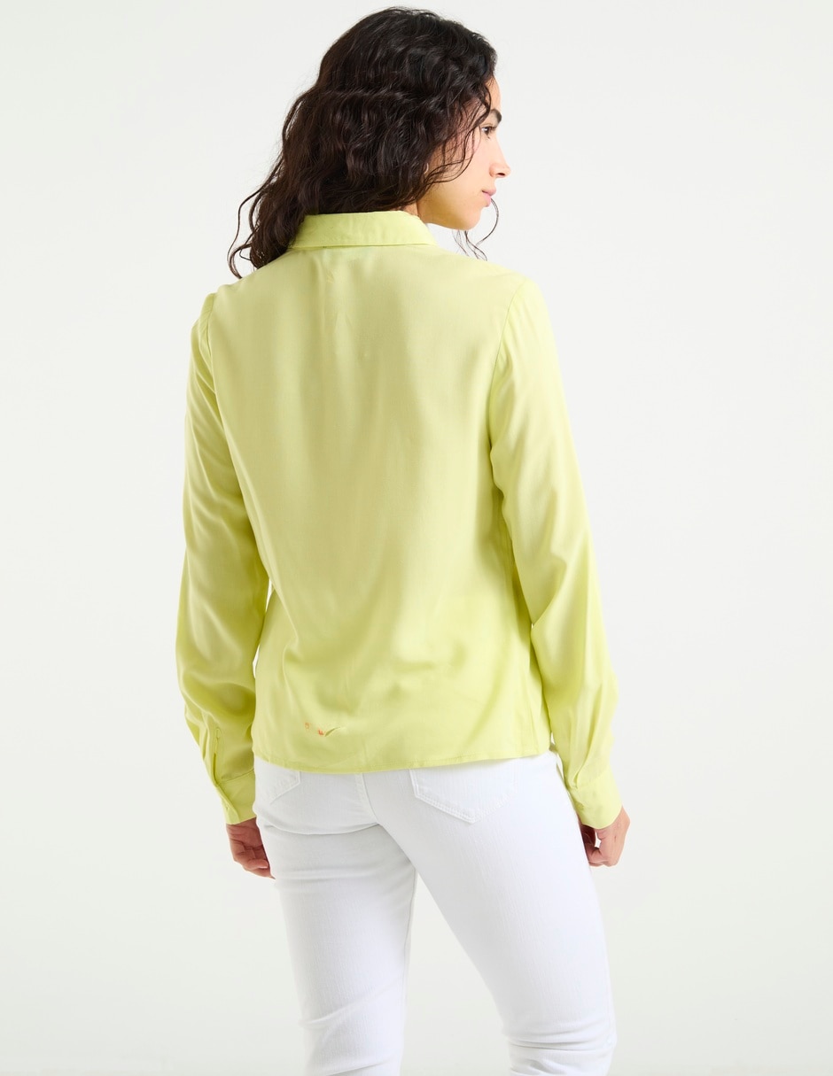 Blusa camisera manga larga para mujer 5