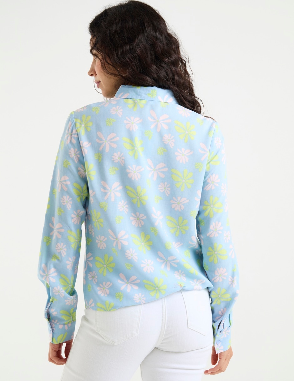 Blusa camisera manga larga para mujer 6