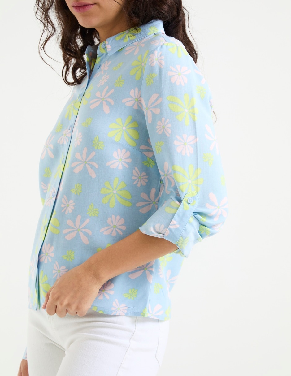 Blusa camisera manga larga para mujer 9