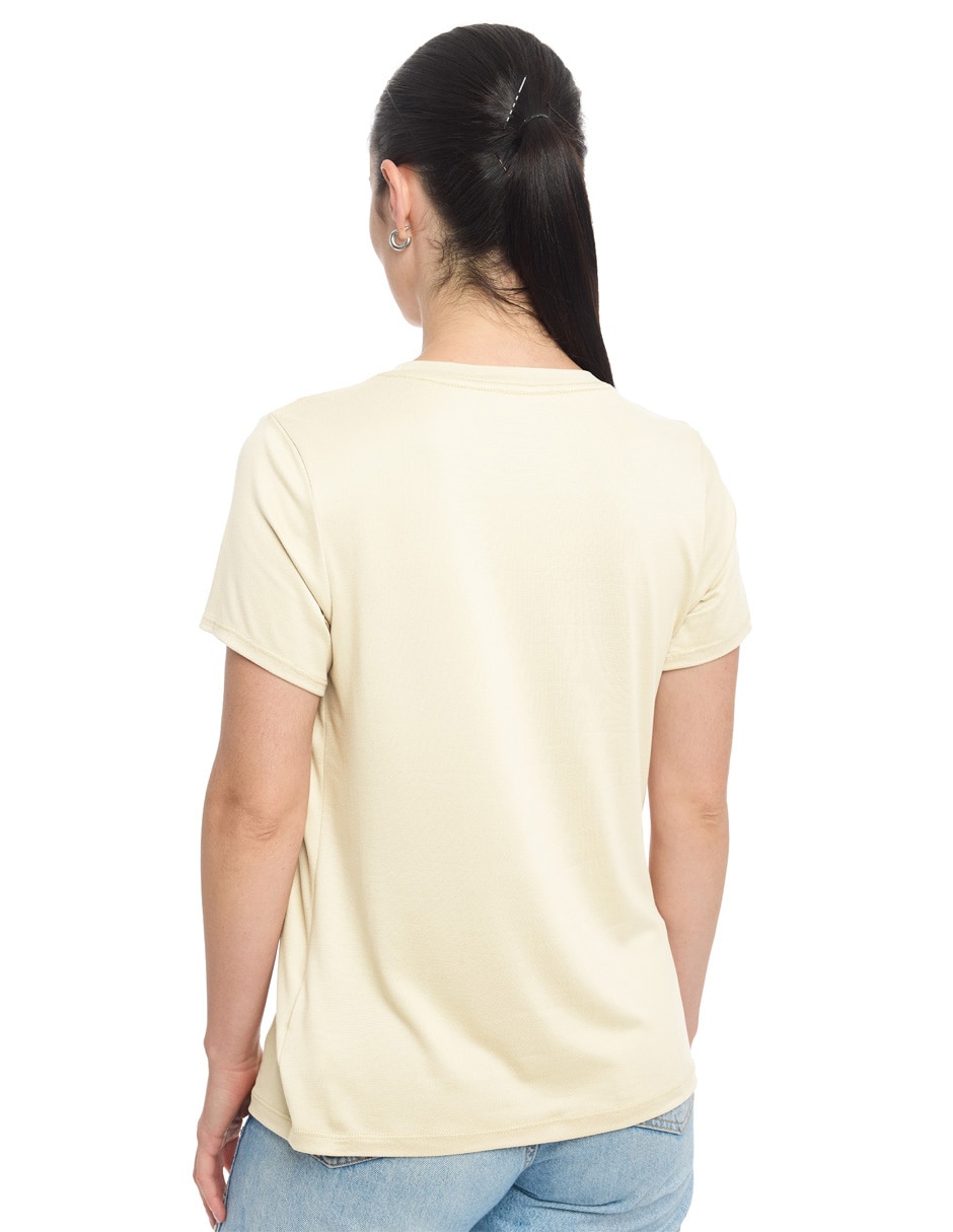 Playera manga corta cuello redondo para mujer 2