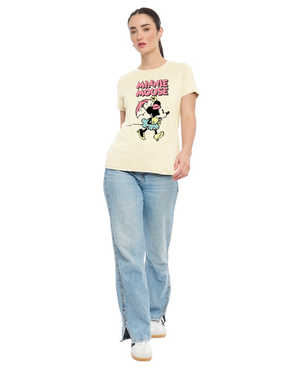Playera manga corta cuello redondo para mujer 3