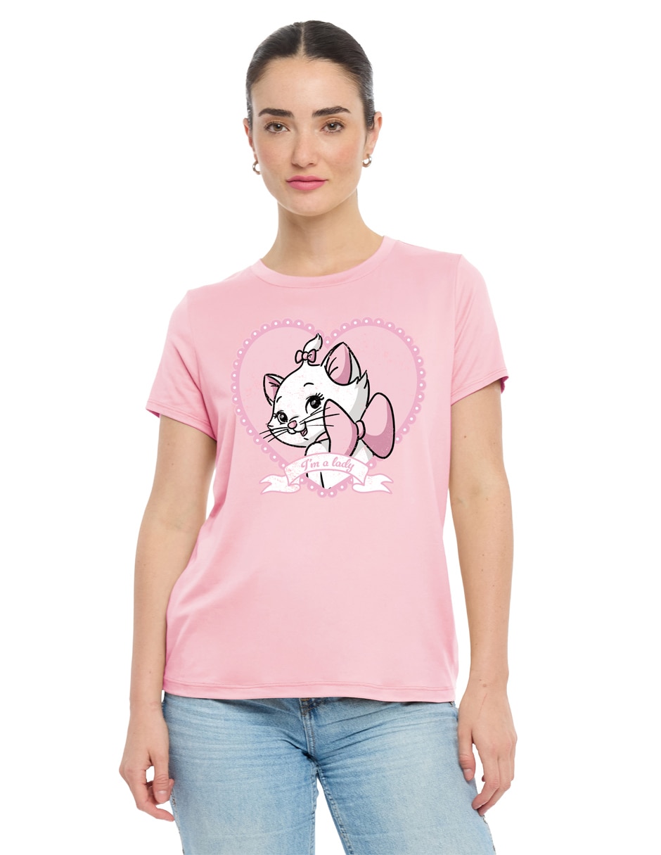 Playera manga corta Disney Dtr cuello redondo para mujer
