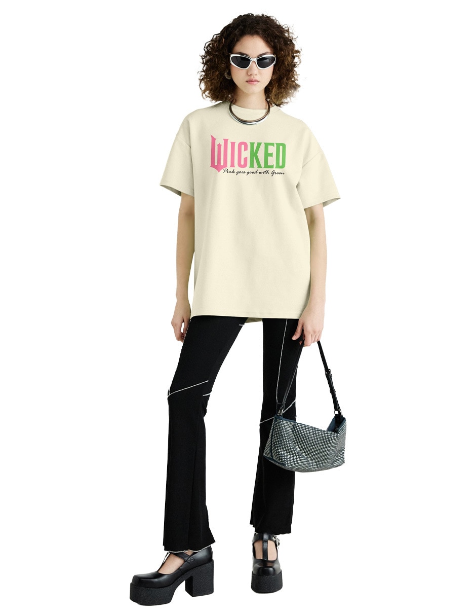 Playera manga corta Universal cuello redondo para mujer