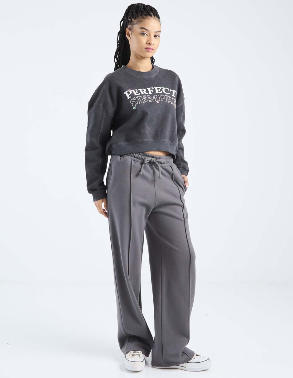 Pants amplio con jareta para mujer 3