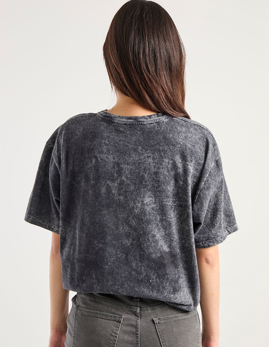 Playera manga corta Non Stop cuello redondo para mujer