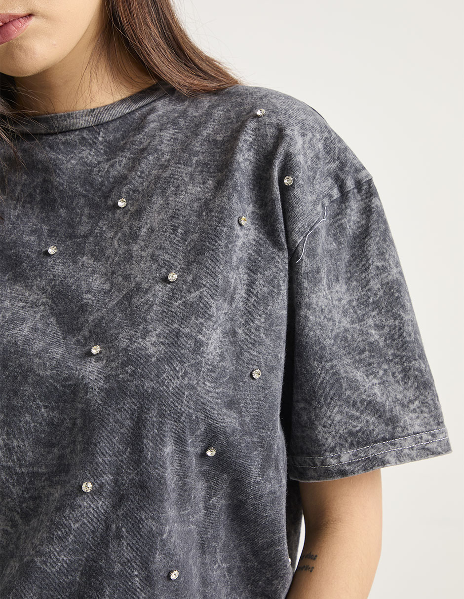 Playera manga corta Non Stop cuello redondo para mujer