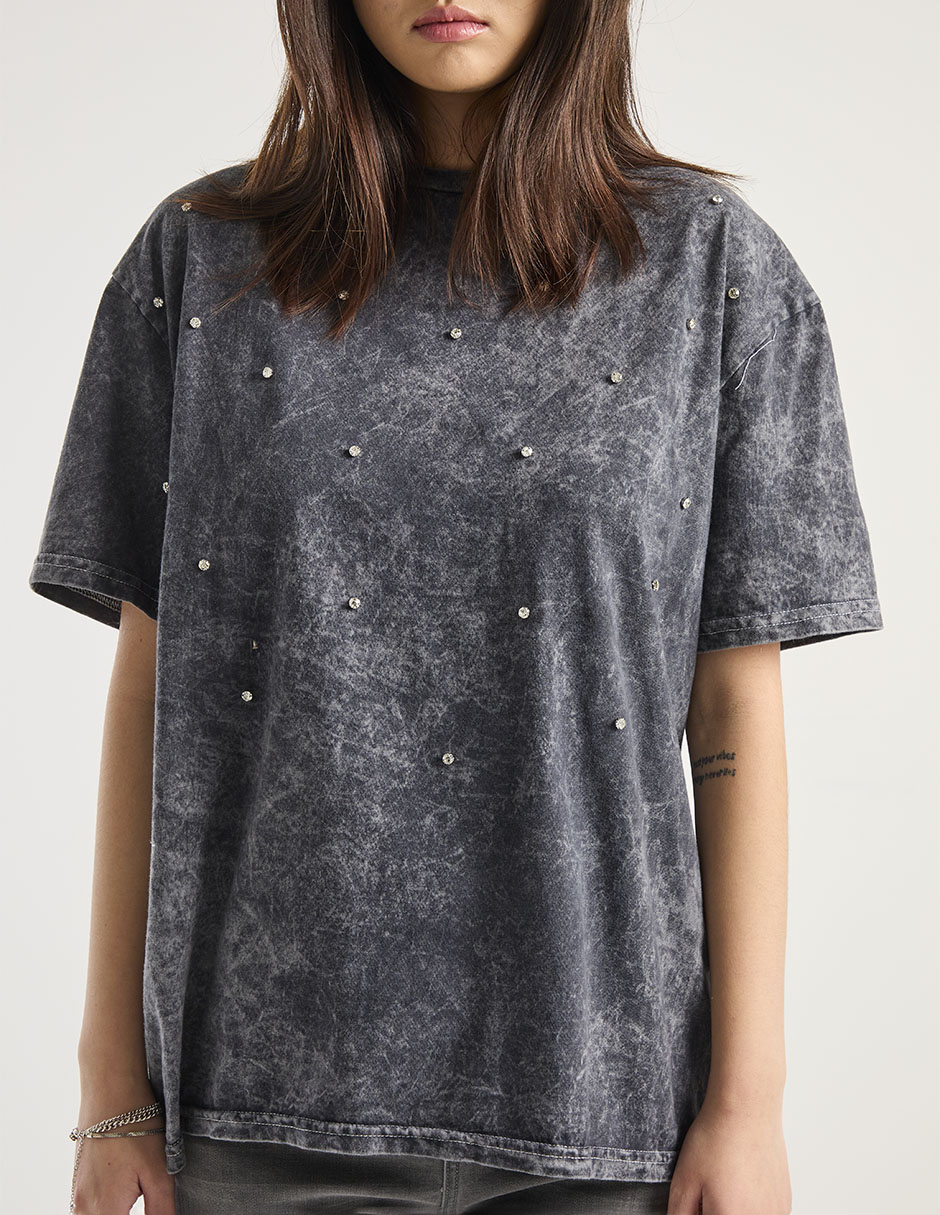 Playera manga corta Non Stop cuello redondo para mujer
