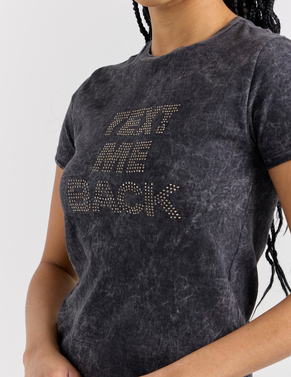 Playera manga corta Non Stop cuello redondo para mujer