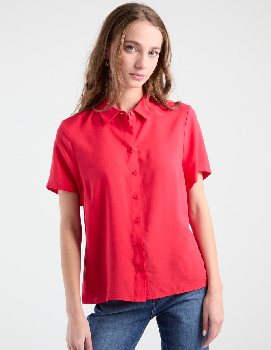 Blusa manga corta para mujer