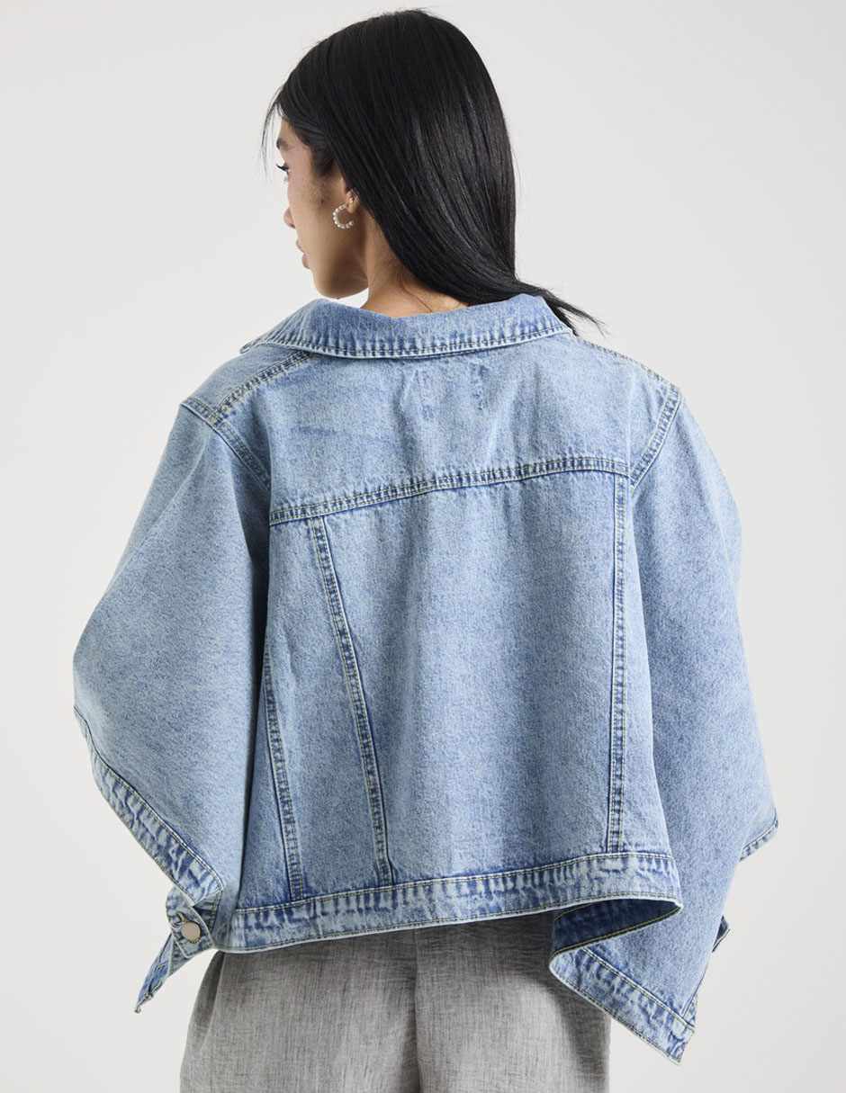 Chamarra denim non stop de mezclilla para mujer