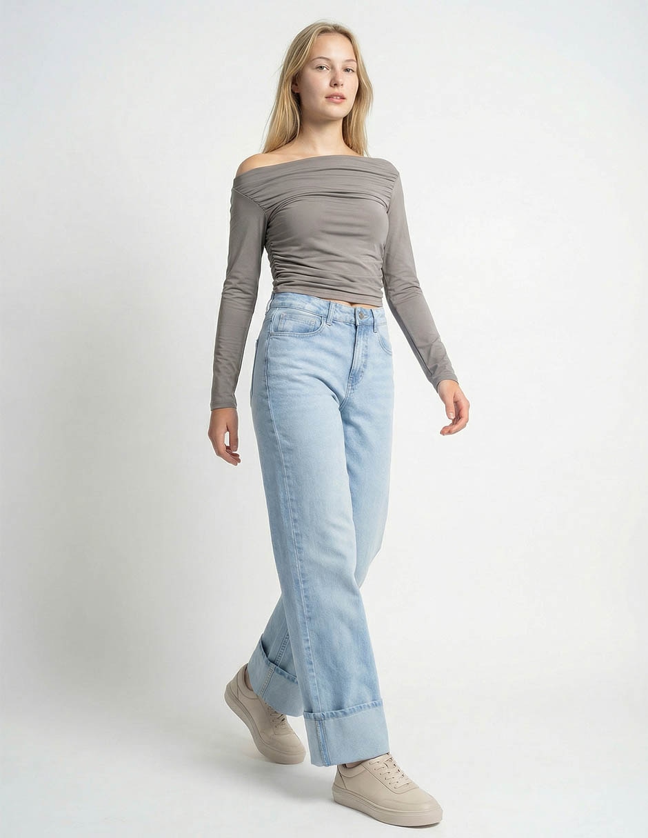Jeans amplio cintura Non Stop para mujer