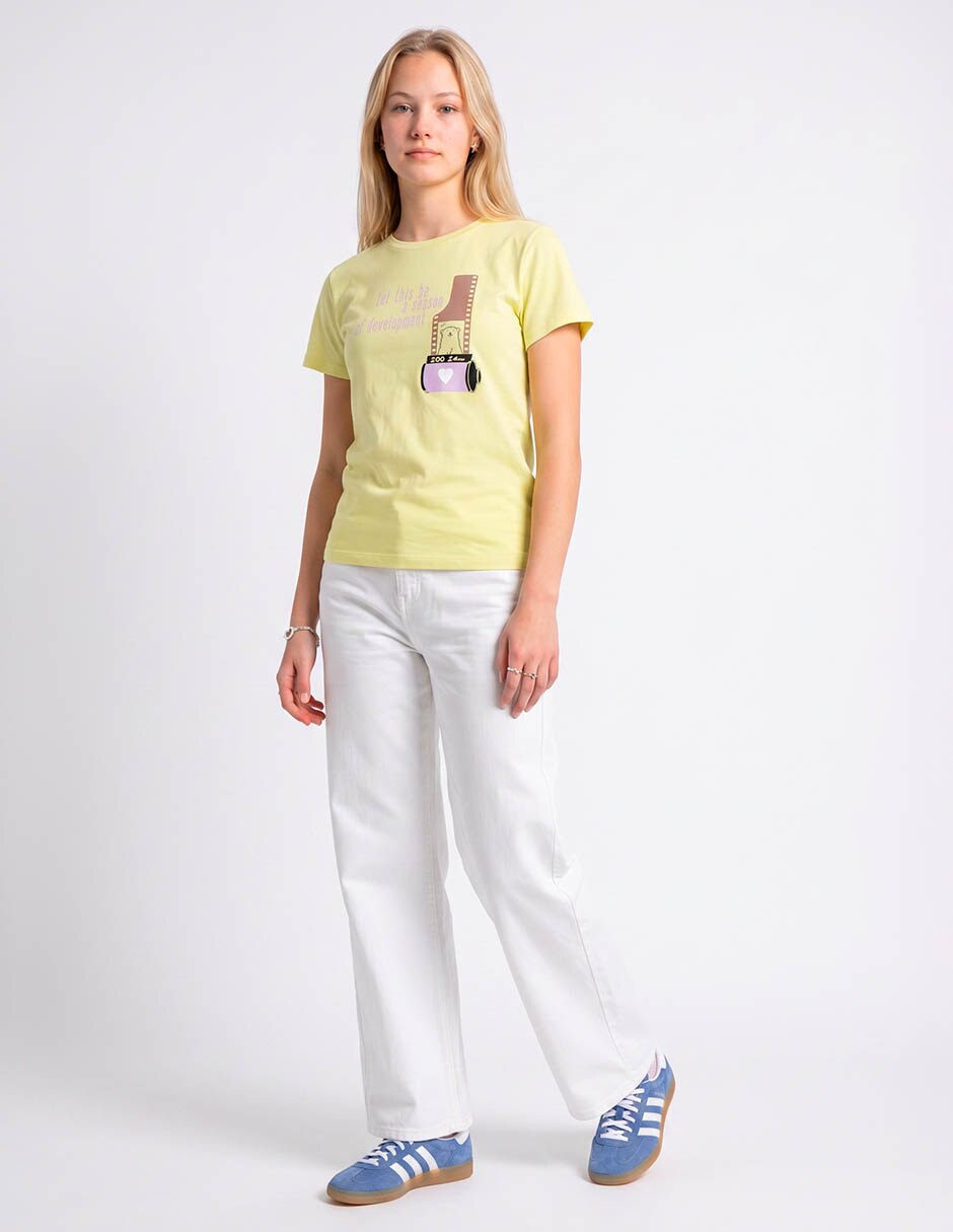 Playera manga corta cuello redondo para mujer 4