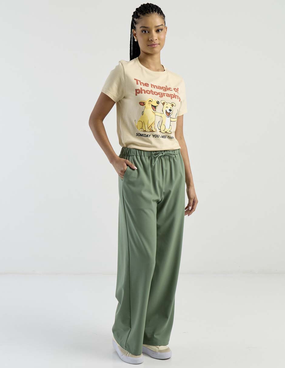 Playera manga corta cuello redondo mujer 5
