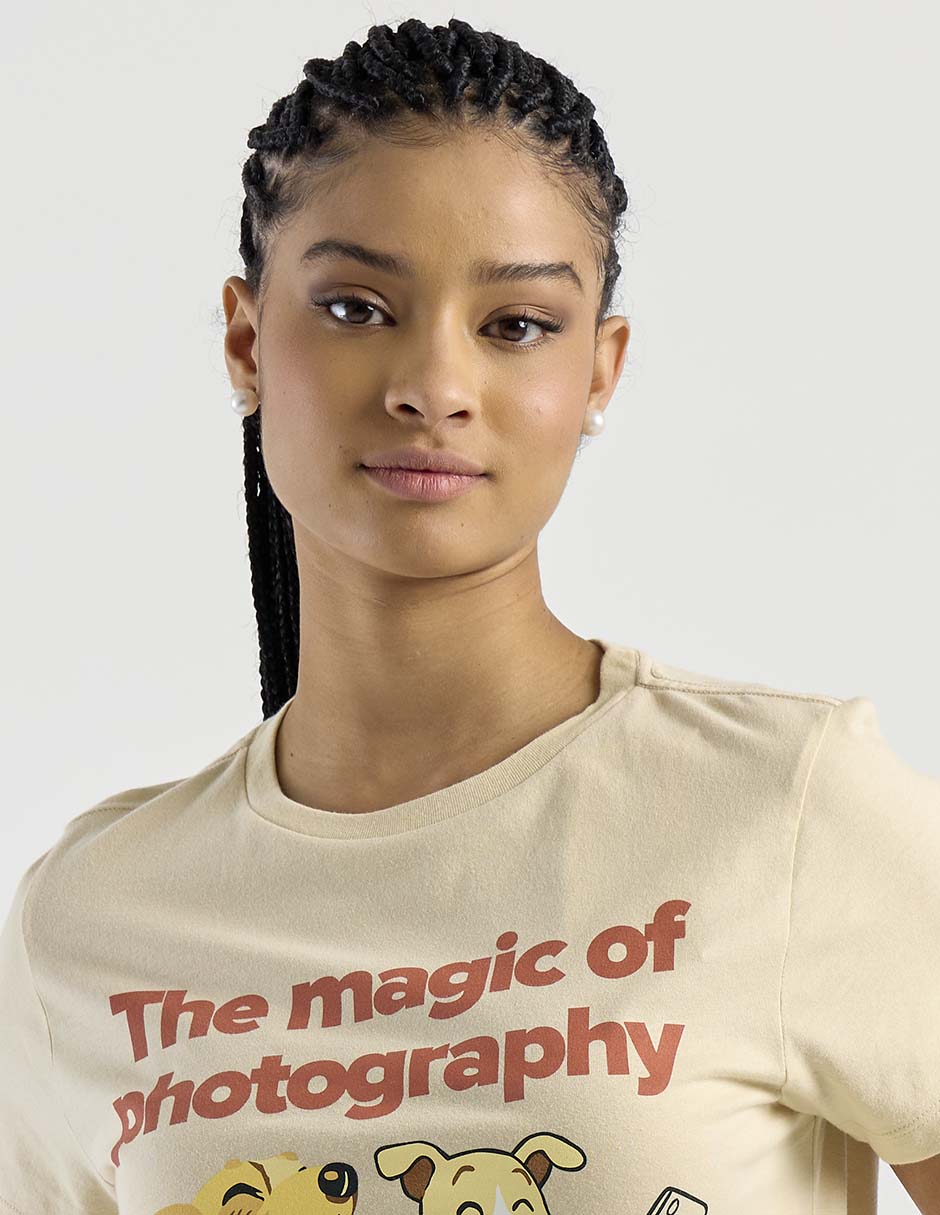 Playera manga corta cuello redondo mujer 2