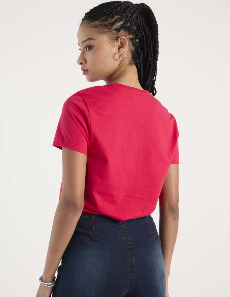 Playera manga corta Non Stop cuello redondo para mujer