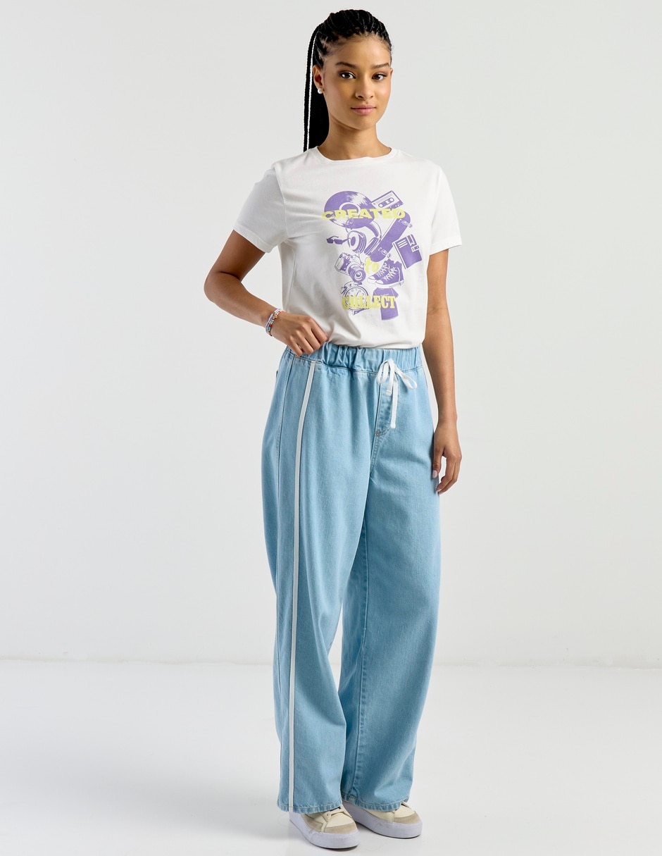 Playera manga corta cuello redondo para mujer 3
