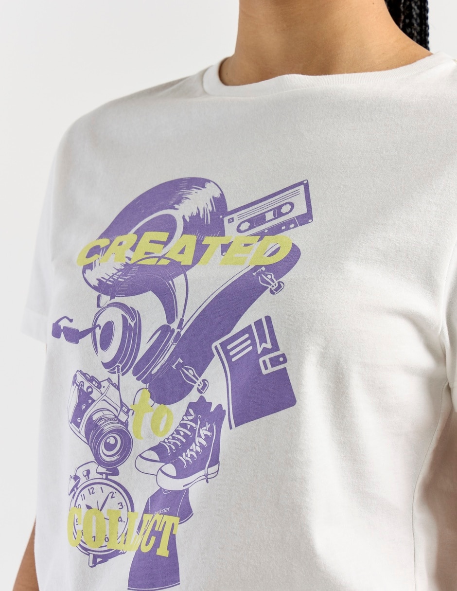 Playera manga corta cuello redondo para mujer 4
